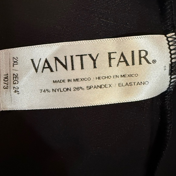 Vanity Fair Black half slip EUC size 2 XL - Picture 4 of 6